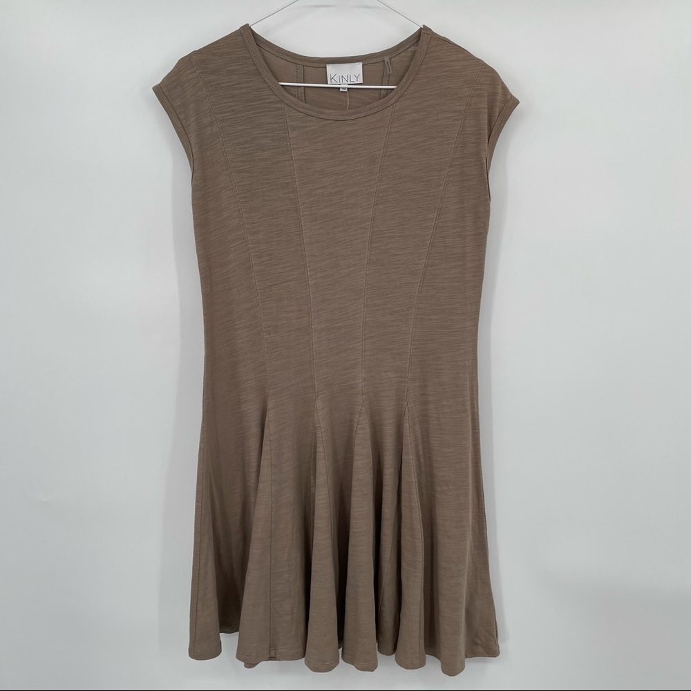 NEW! Kinly Swing Hem Taupe Dress